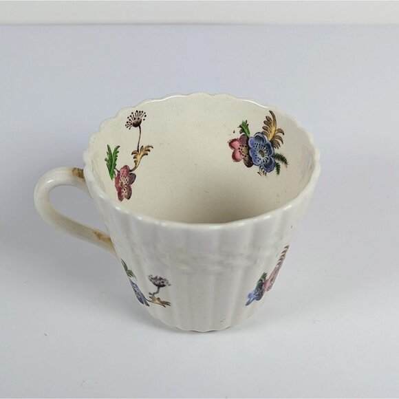 Copeland Spode Demitasse Espresso Cups & Saucer Wicker Lane Basket Weave England - Picture 9 of 11